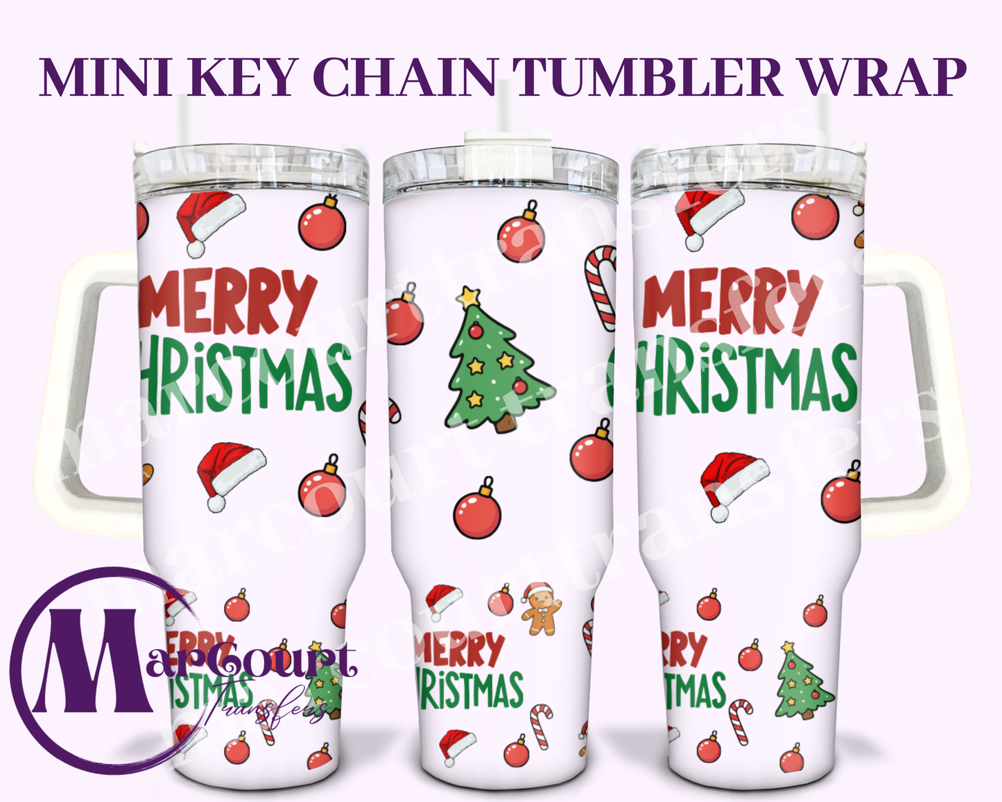 MERRY CHRISTMAS MINI TUMBLER-MINI TUMBLER KEYCHAIN WRAP