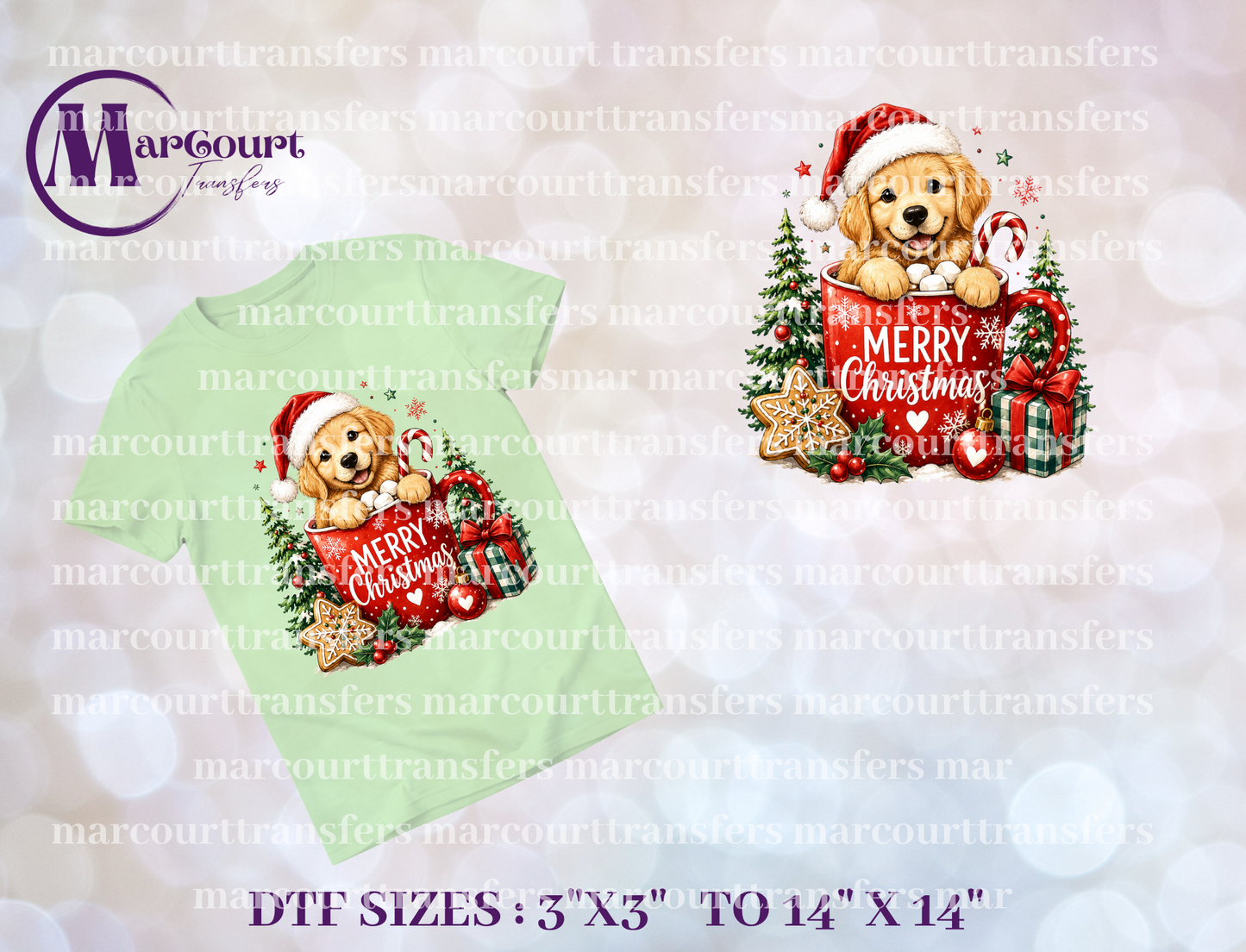 DTF-MERRY CHRISTMAS PUPPY