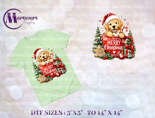DTF-MERRY CHRISTMAS PUPPY