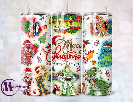 MERRY CHRISTMAS TOY STORY-SKINNY TUMBLER TRANSFER