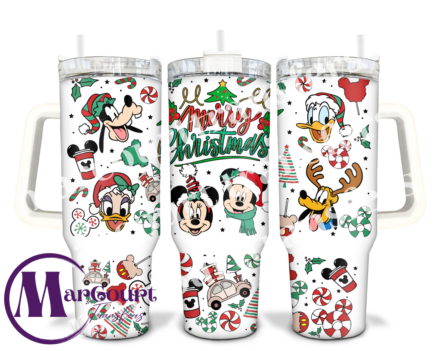 MERRY CHRISTMAS MAGICAL FRIENDS-40 0Z-UV DTF CUP WRAP