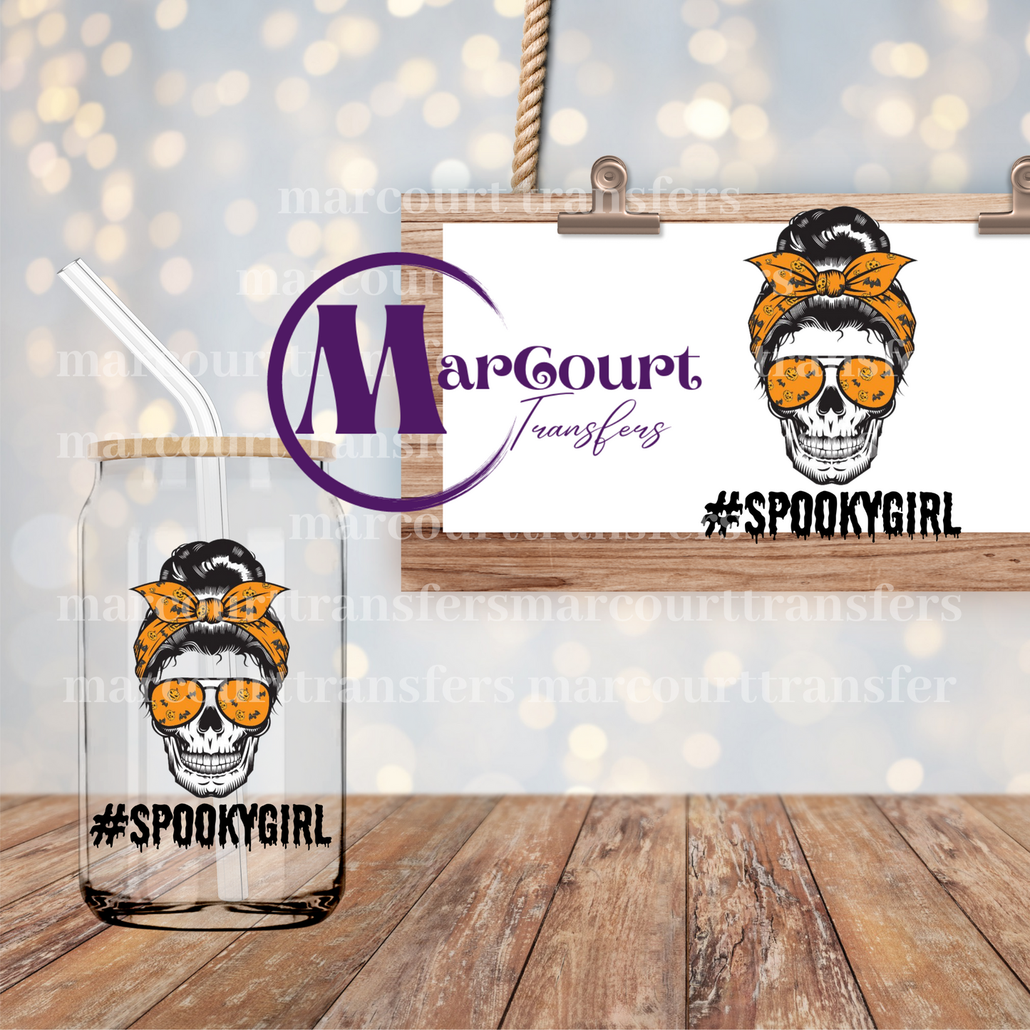 #SPOOKY GIRL-DECAL-UV DTF CUP WRAP