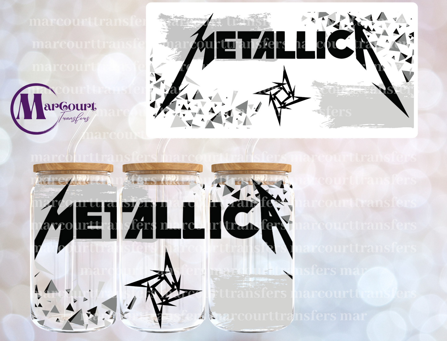 METALLICA-16 0Z-UV DTF CUP WRAP