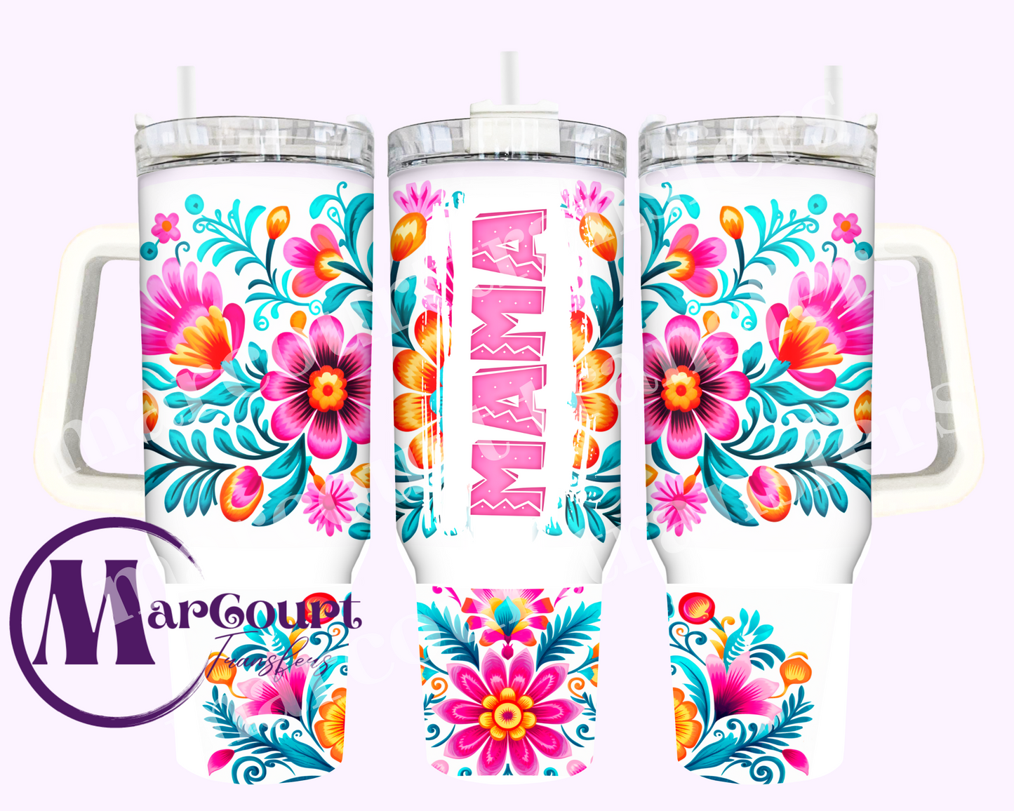 MAMA MEXICAN EMBROIDERY FLOWERS-40 0Z-UV DTF CUP WRAP