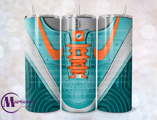 MIAMI DOLPHINS AIR FORCE 1-SKINNY UV DTF TRANSFER