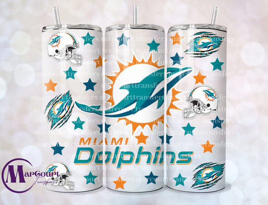 MIAMI DOLPHINS-20-SKINNY SUBLIMATION TUMBLER TRANSFER