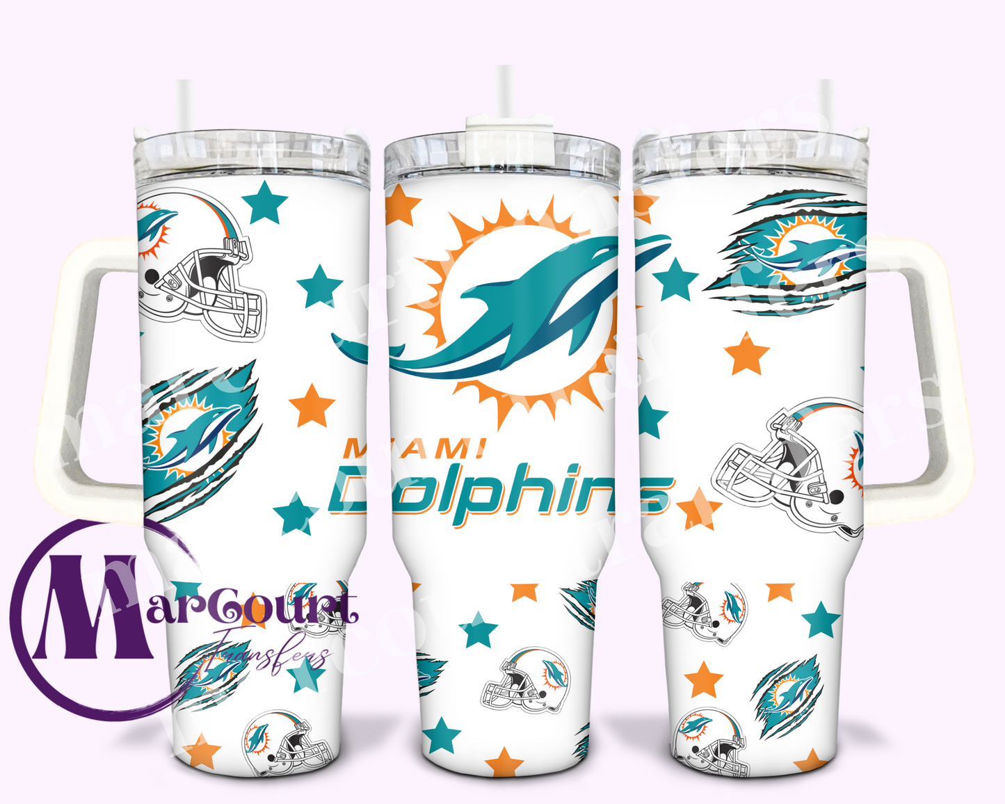 MIAMI DOLPHINS-40 0Z-UV DTF CUP WRAP