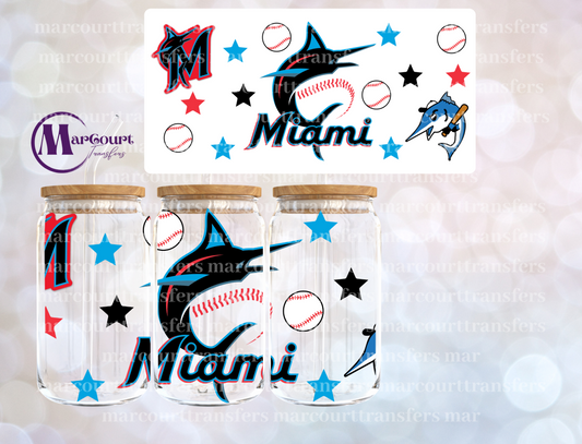 MIAMI MARLINS-16 0Z-UV DTF CUP WRAP