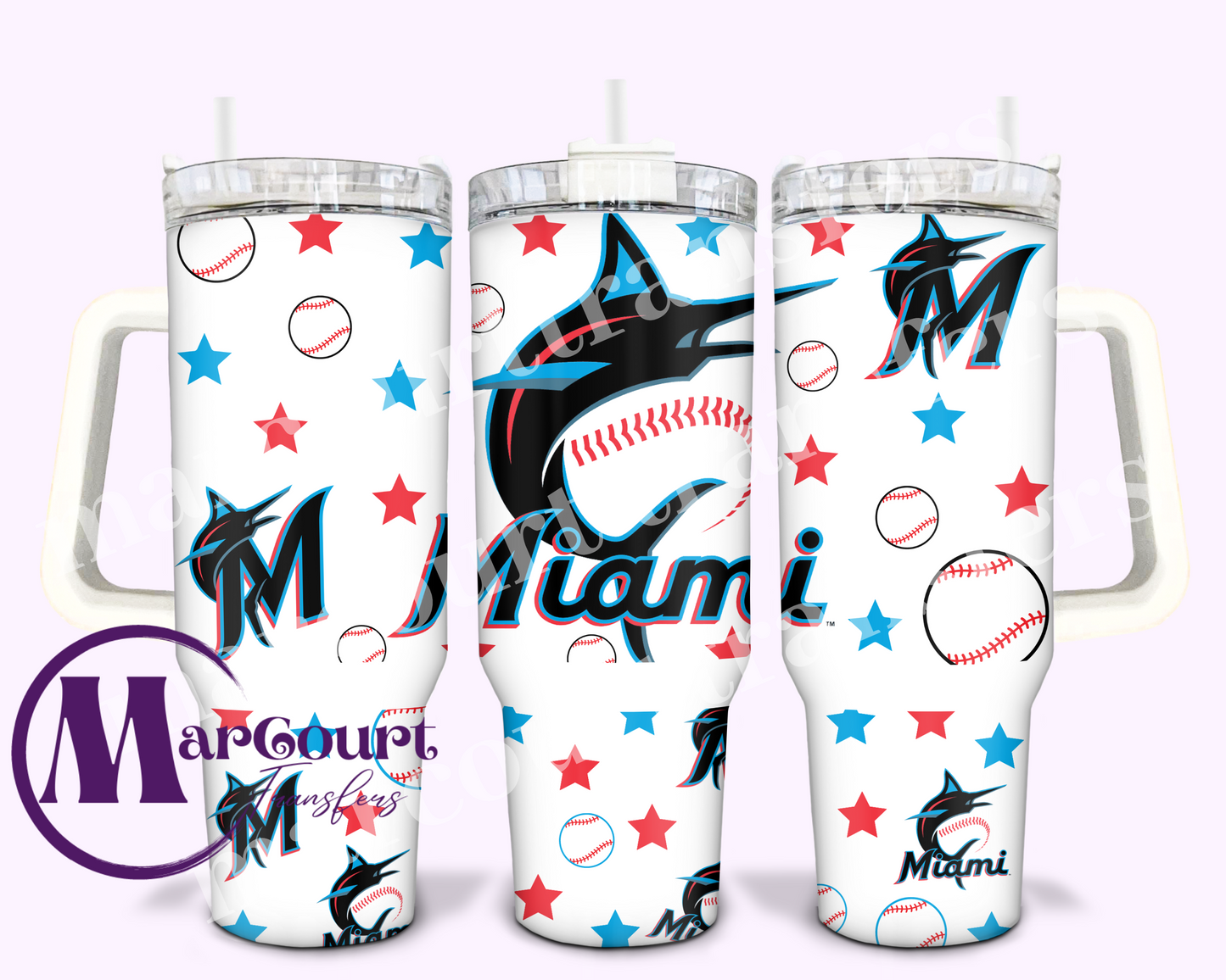 MIAMI MARLINS-40 0Z-UV DTF CUP WRAP