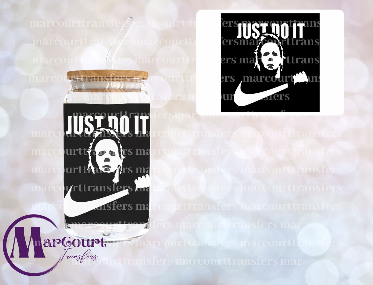 MICHAEL MYERS JUST DO IT-UV DTF CUP WRAP