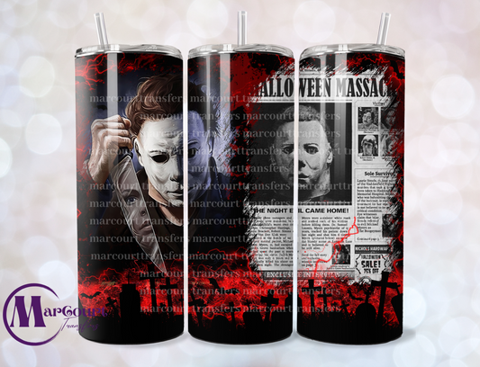 MICHAEL MYERS 4-SKINNY TUMBLER TRANSFER