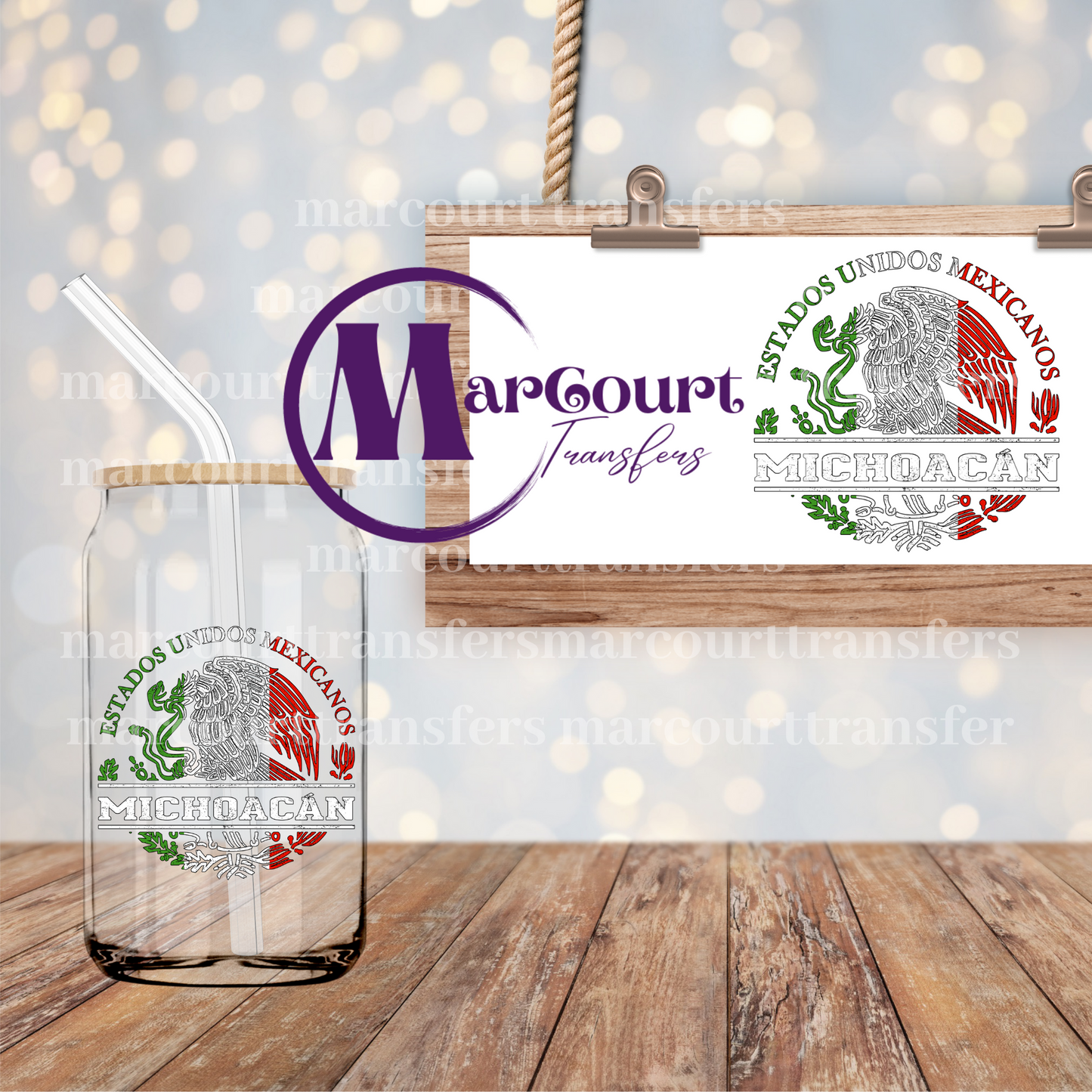 MICHOACAN-DECAL-UV DTF CUP WRAP