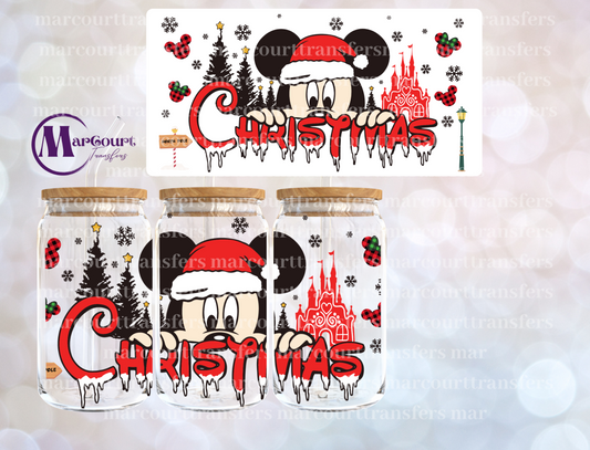 MICKEY CHRISTMAS 2-16 0Z-UV DTF CUP WRAP