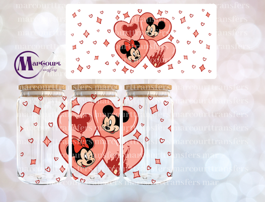 MAGIC CASTLE WTH MICKEY AND MINNIE -16 0Z-UV DTF CUP WRAP