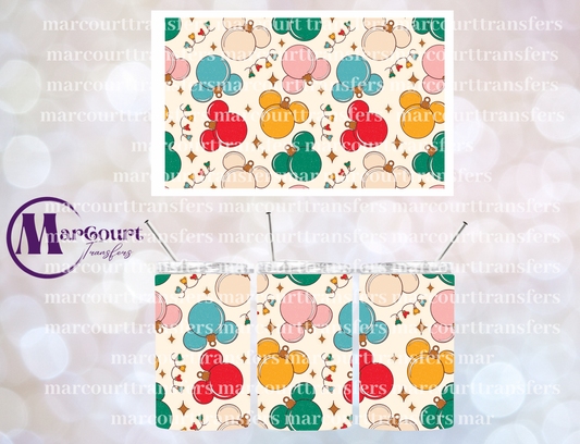 MICKEY ORNAMENTS-12 OZ TUMBLER SUBLIMATION
