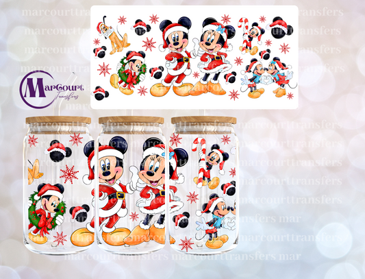 MICKEY AND MINNIE CHRISTMAS 2-16 0Z-UV DTF CUP WRAP