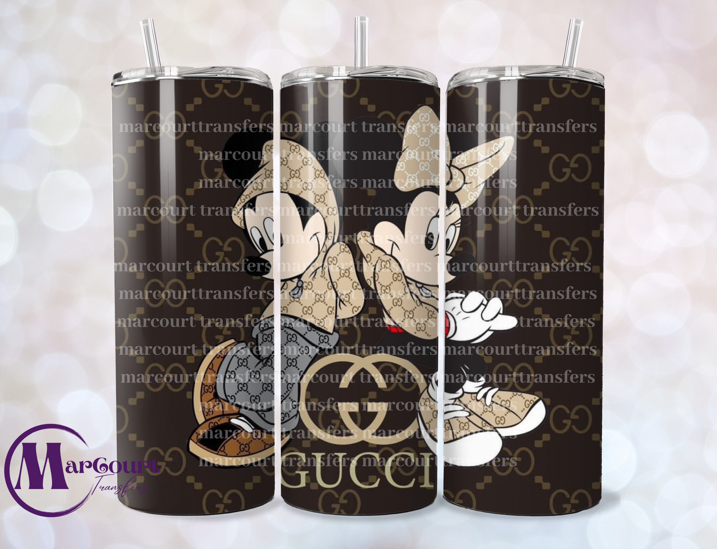 MICKEY AND MINNIE GUCCI-SKINNY TUMBLER TRANSFER