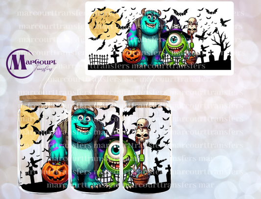 MIKE AND SULLY HALLOWEEN-16 0Z-UV DTF CUP WRAP