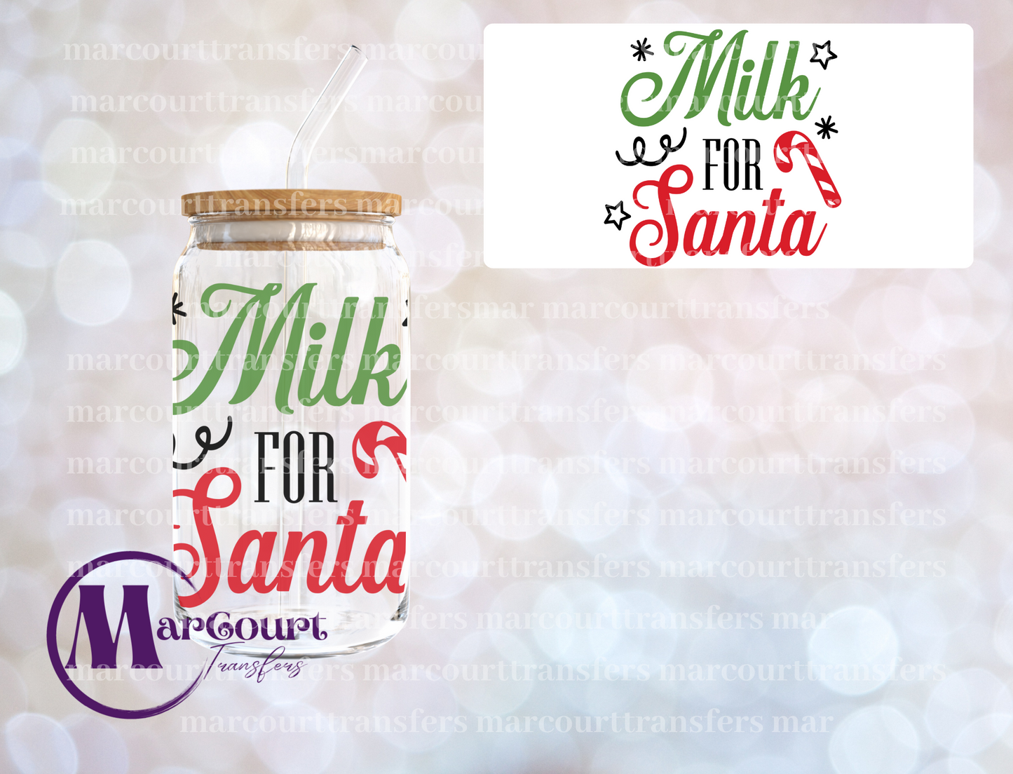 MILK FOR SANTA-UV DTF CUP WRAP