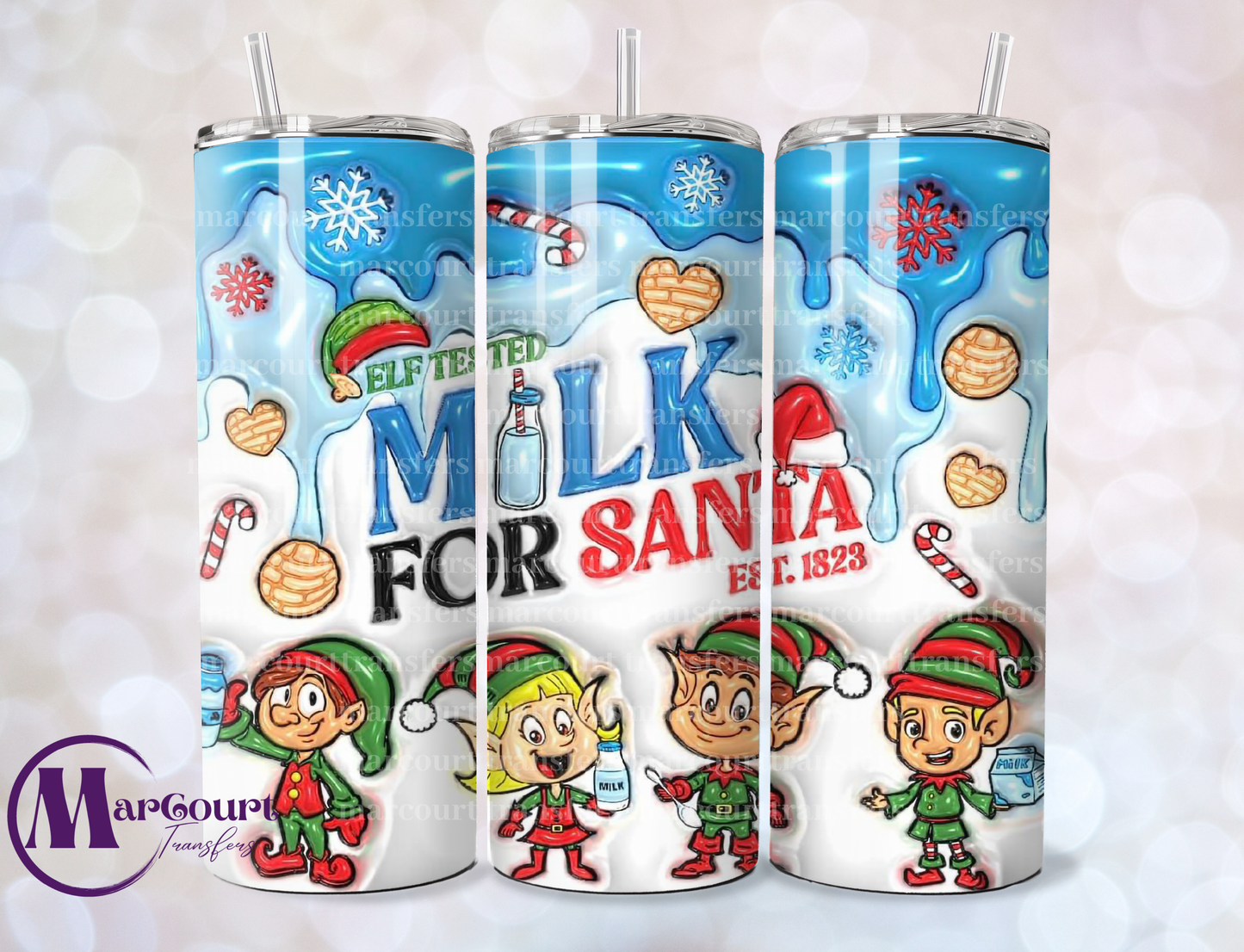 MILK FOR SANTA-SKINNY TUMBLER TRANSFER