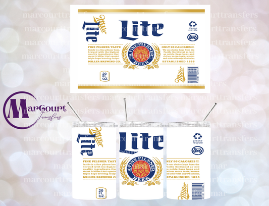 MILLER LIGHT-12 OZ TUMBLER SUBLIMATION