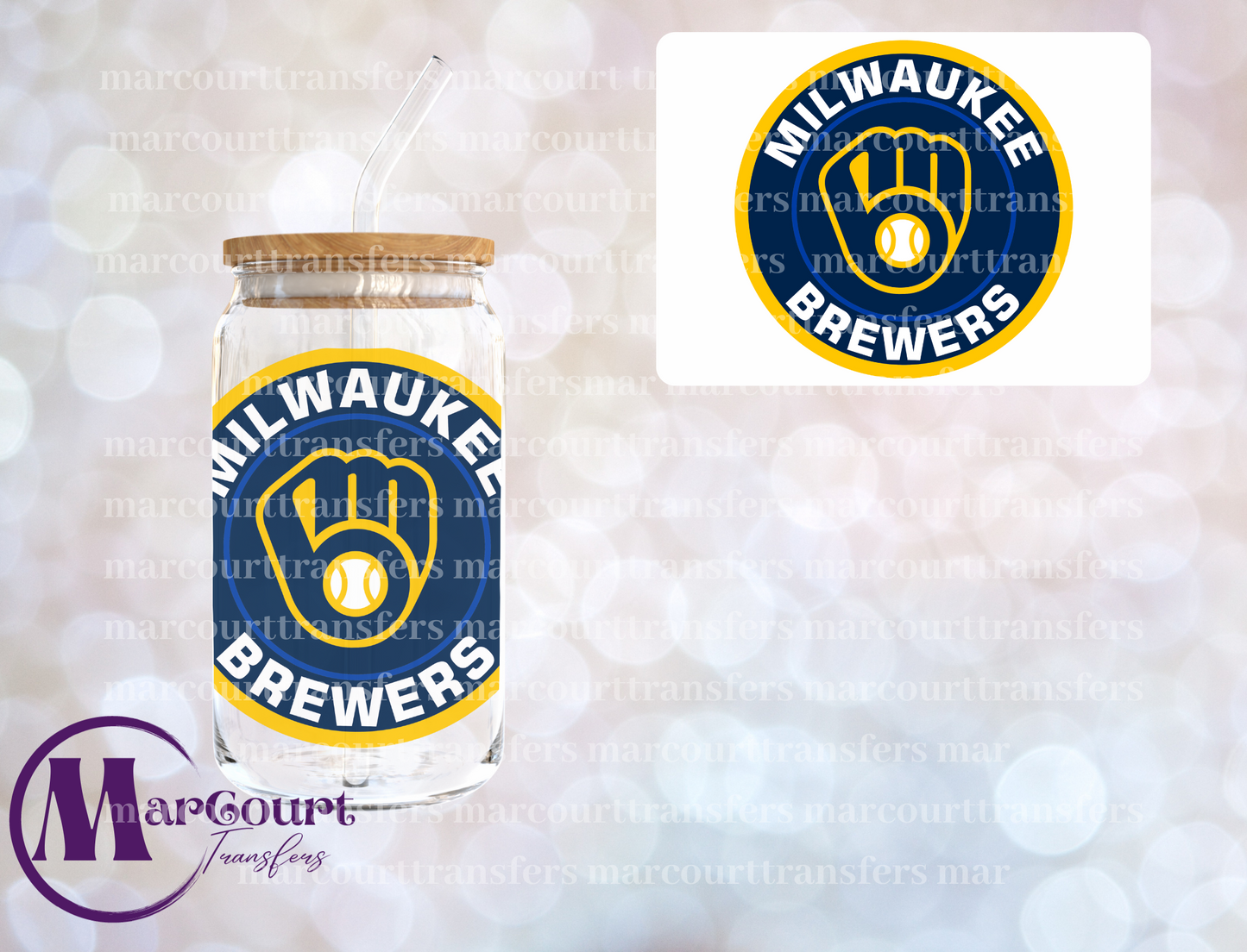 MILWAUKEE BREWERS-DECAL-UV DTF CUP WRAP