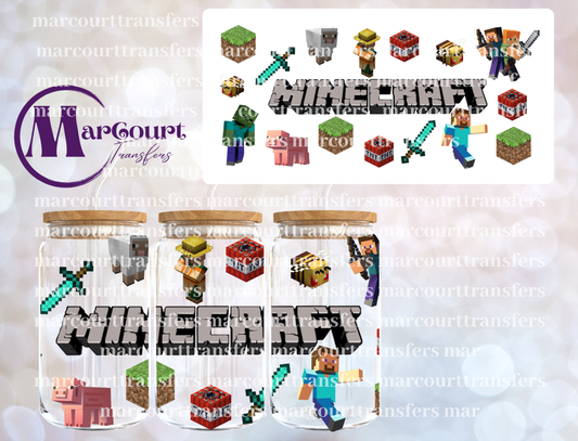 MINECRAFT 3-16 0Z-UV DTF CUP WRAP