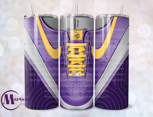 MINNESOTA VIKINGS AIR FORCE 1-20-SKINNY SUBLIMATION TUMBLER TRANSFER