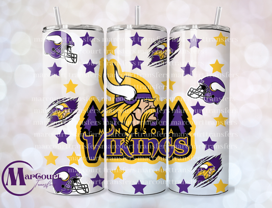 MINNESOTA VIKINGS-SKINNY TUMBLER TRANSFER