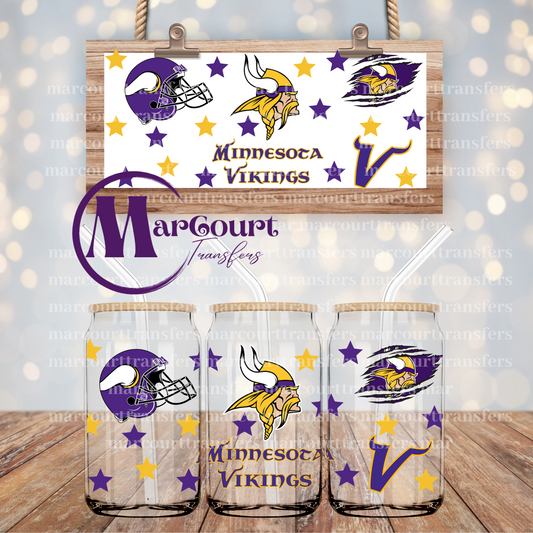 MINNESOTA VIKINGS-16 0Z-UV DTF CUP WRAP