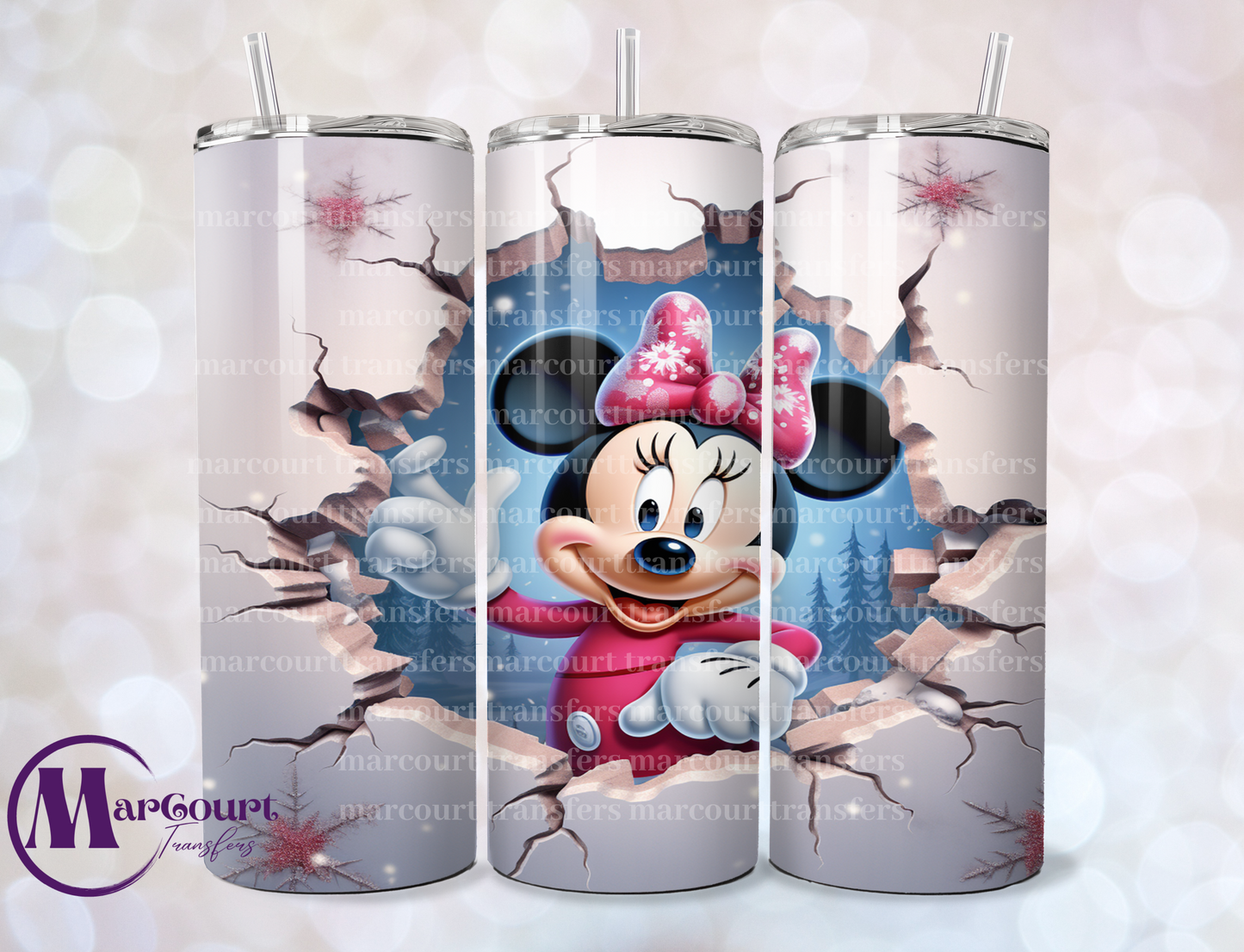 MINNIE BREAKTHRU-SKINNY TUMBLER TRANSFER