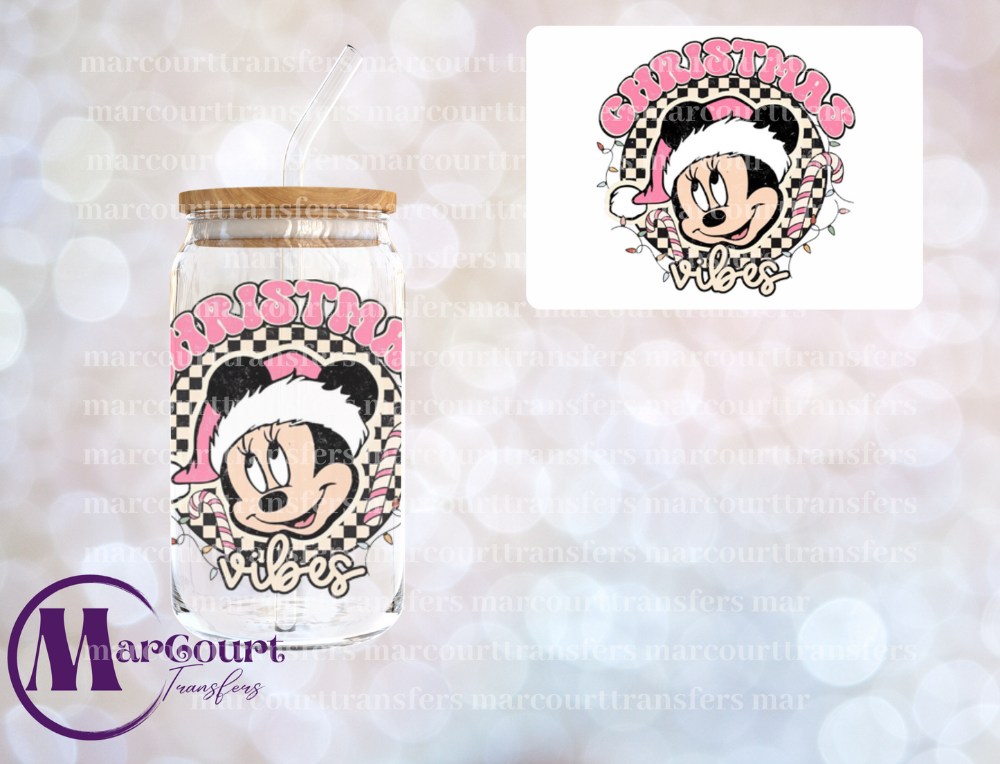 MINNIE CHRISTMAS VIBES-UV DTF CUP WRAP