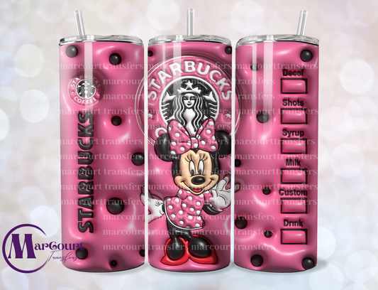 MINNIE MOUSE STARBUCKS INFLATED-SKINNY TUMBLER TRANSFER