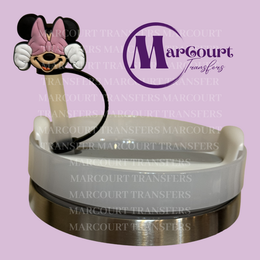 MINNIE WITH BOW OVER EYES-STRAW TOPPER