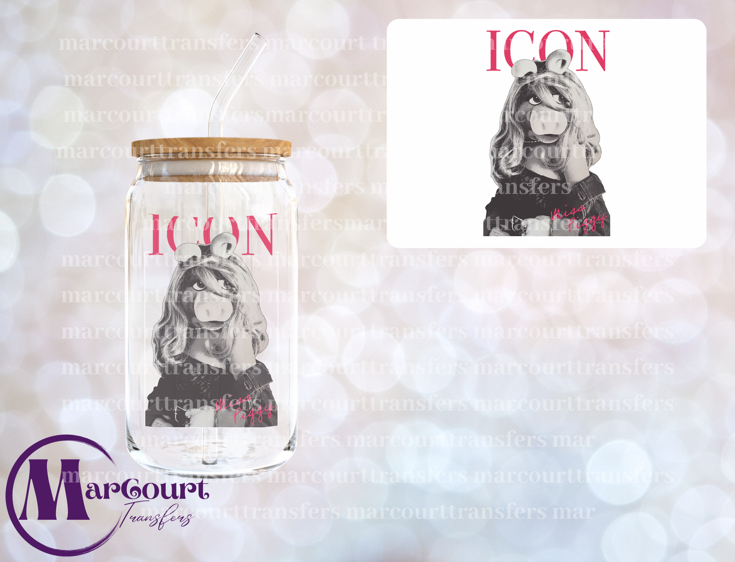 MISS PIGGY ICON-DECAL-UV DTF CUP WRAP