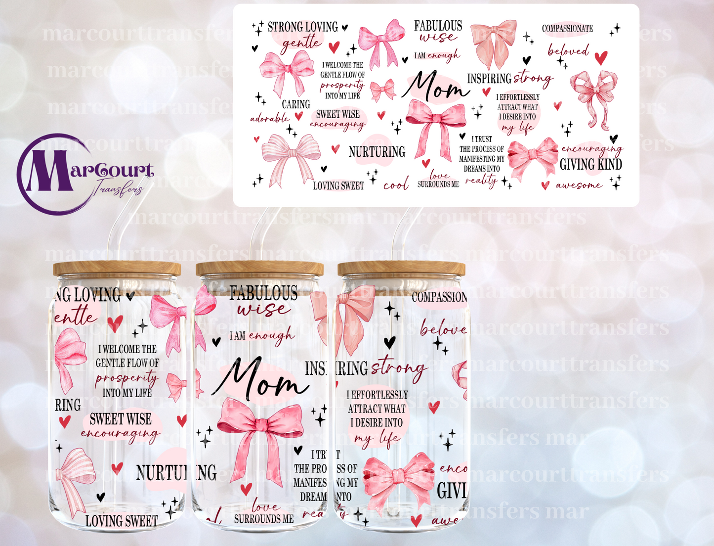 MOM'S AFFIRMATIONS-16 0Z-UV DTF CUP WRAP