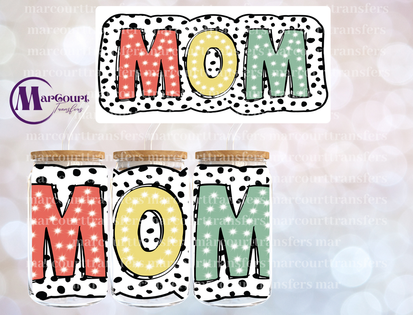 MOM DOODLE-16 0Z-UV DTF CUP WRAP