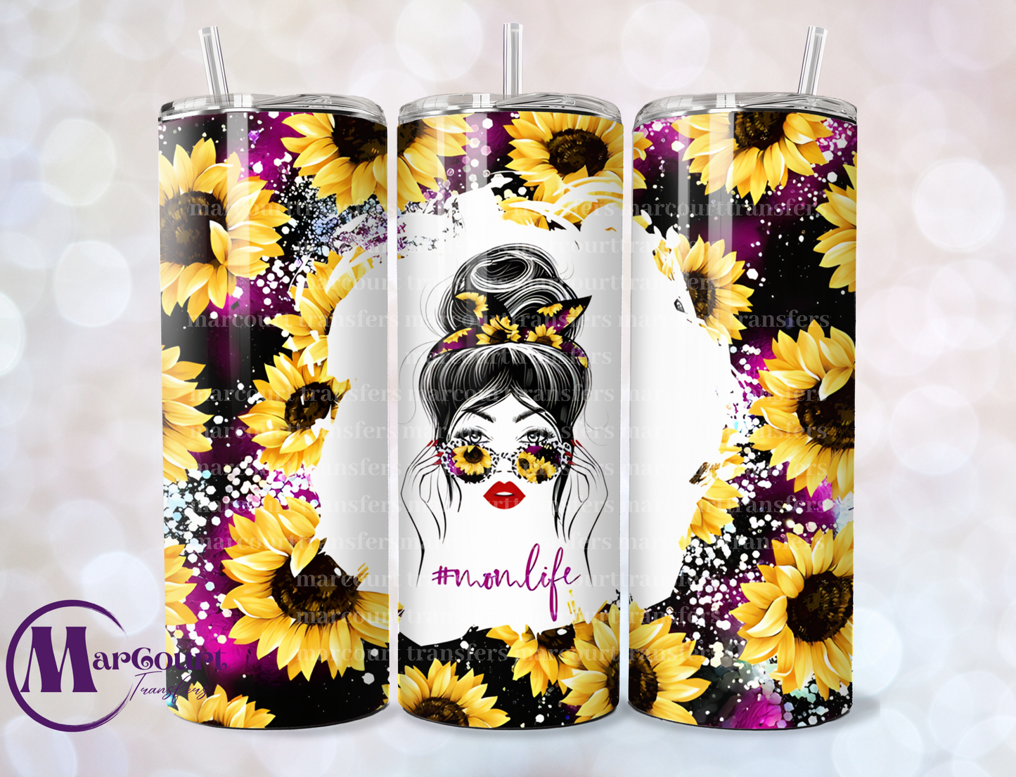 MOM LIFE 4-SKINNY TUMBLER TRANSFER