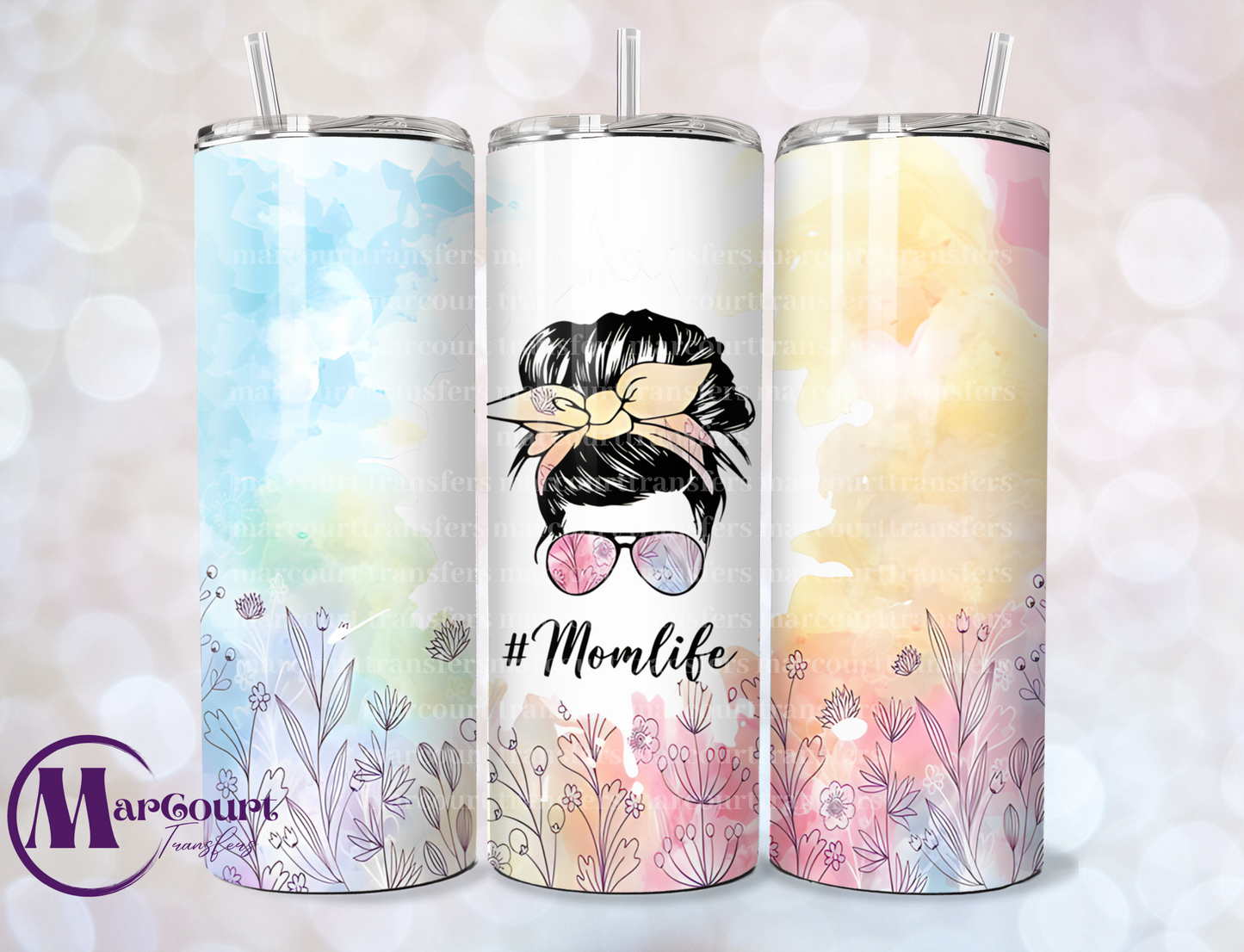 MOM LIFE 7-SKINNY TUMBLER TRANSFER