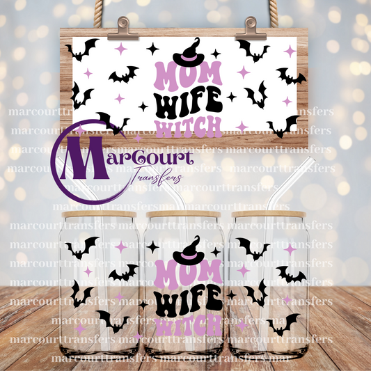 MOM WIFE WITCH-16 0Z-UV DTF CUP WRAP