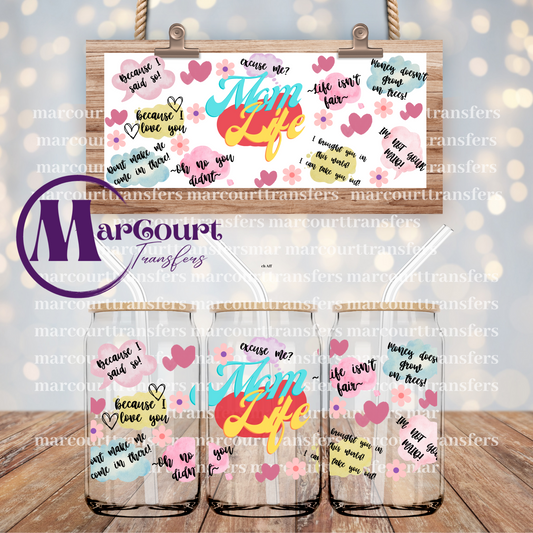 MOM LIFE-16 0Z-UV DTF CUP WRAP