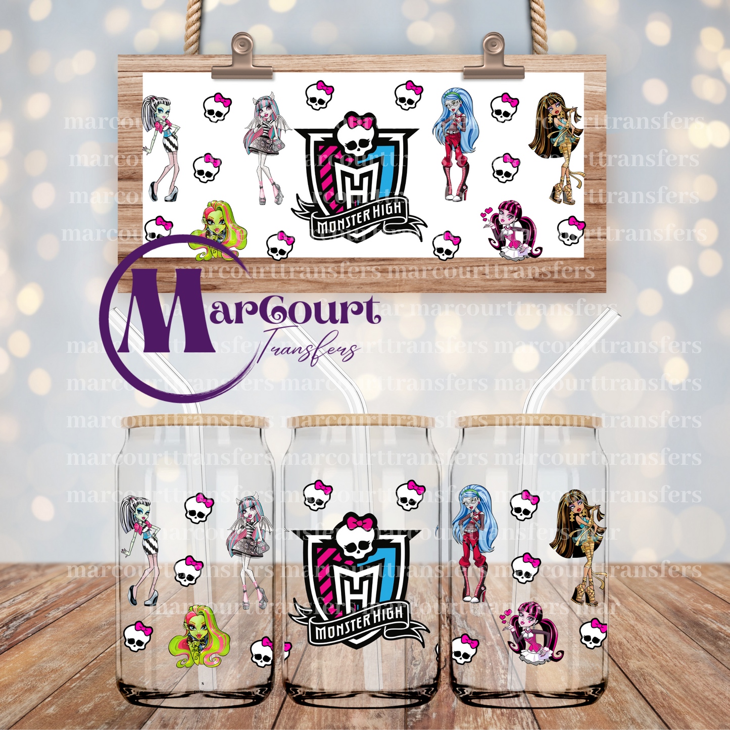 MONSTER HIGH-16 0Z-UV DTF CUP WRAP