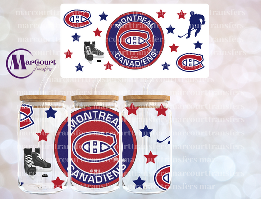 MONTREAL CANADIENS-16 0Z-UV DTF CUP WRAP