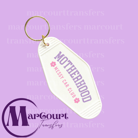 MOTHERHOOD MESSY CAR CLUB-KEYCHAIN-DECAL-UV DTF