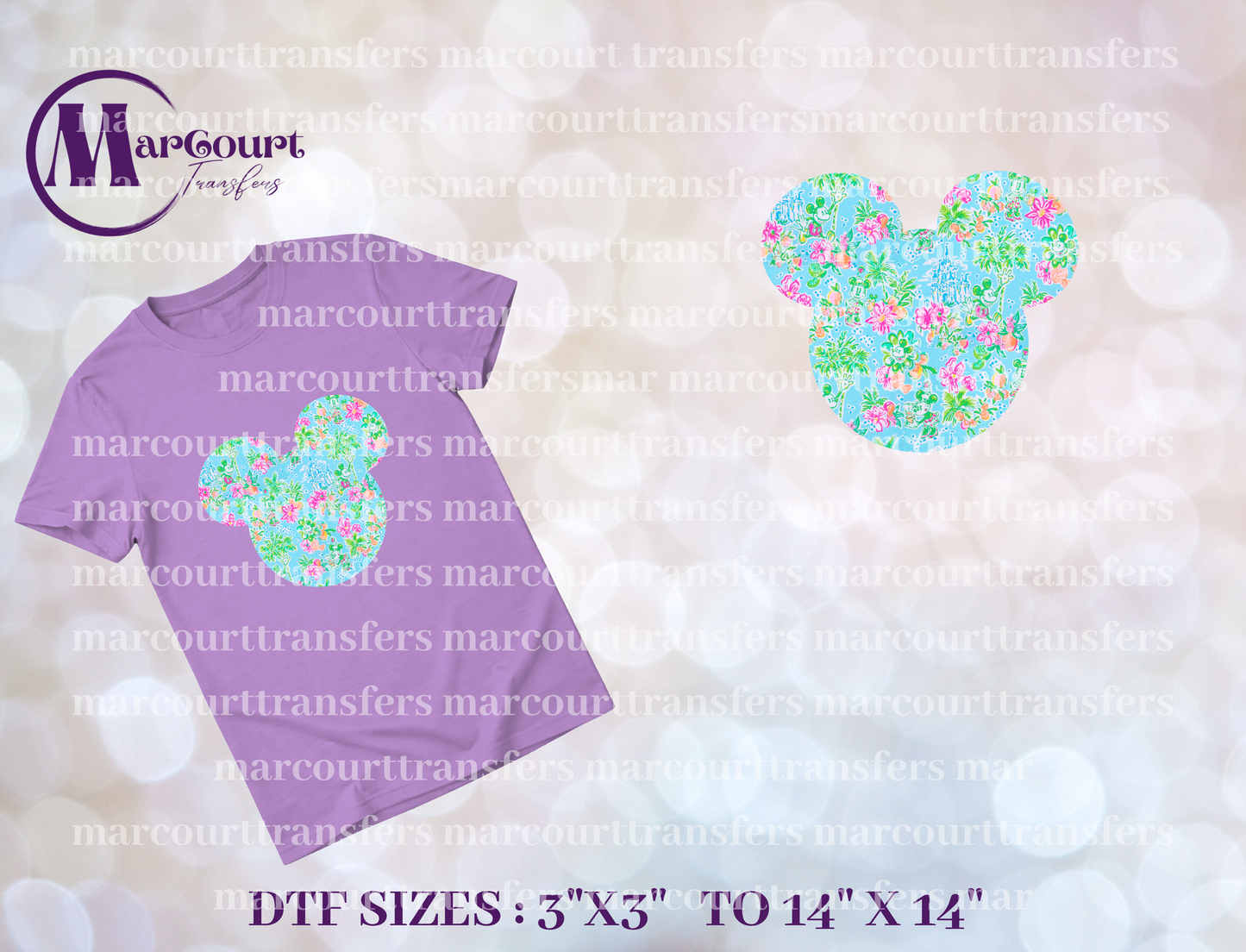 DTF-MOUSE HEAD LILLY
