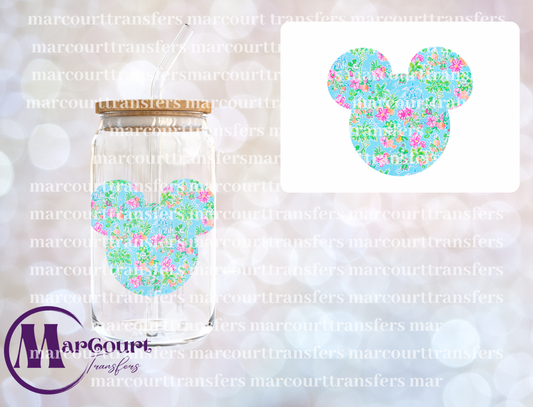 MOUSE HEAD LILY-DECAL-UV DTF CUP WRAP