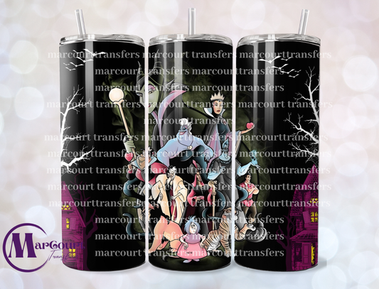 MOVIE VILLAINS -SKINNY TUMBLER TRANSFER