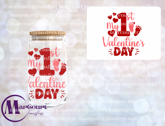 MY FIRST VALENTINES DAY-DECAL-UV DTF CUP WRAP