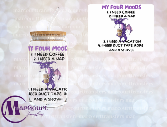 MY FOUR MOODS -DECAL-UV DTF CUP WRAP