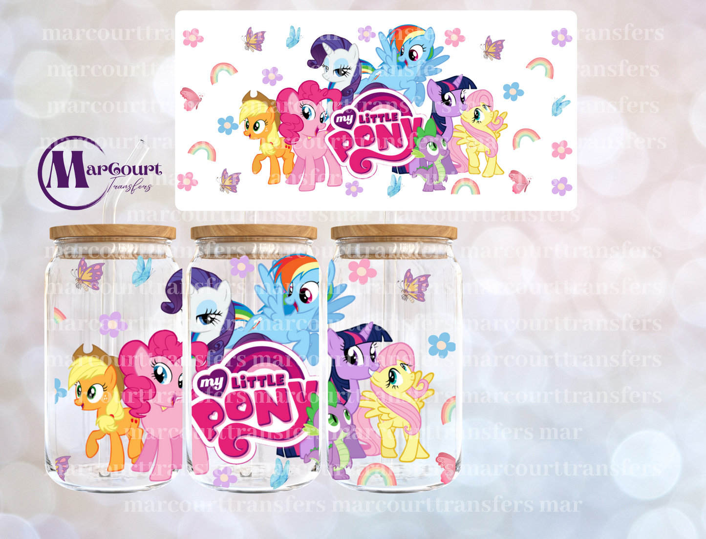 MY LITTLE PONY-16 0Z-UV DTF CUP WRAP